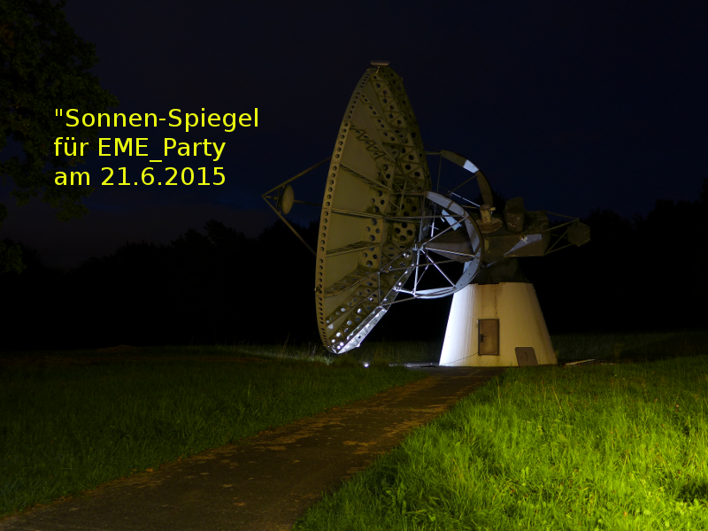 "Sonnen"-Spiegel für für die gepl. EME-Mond-Party am 21.6.2015