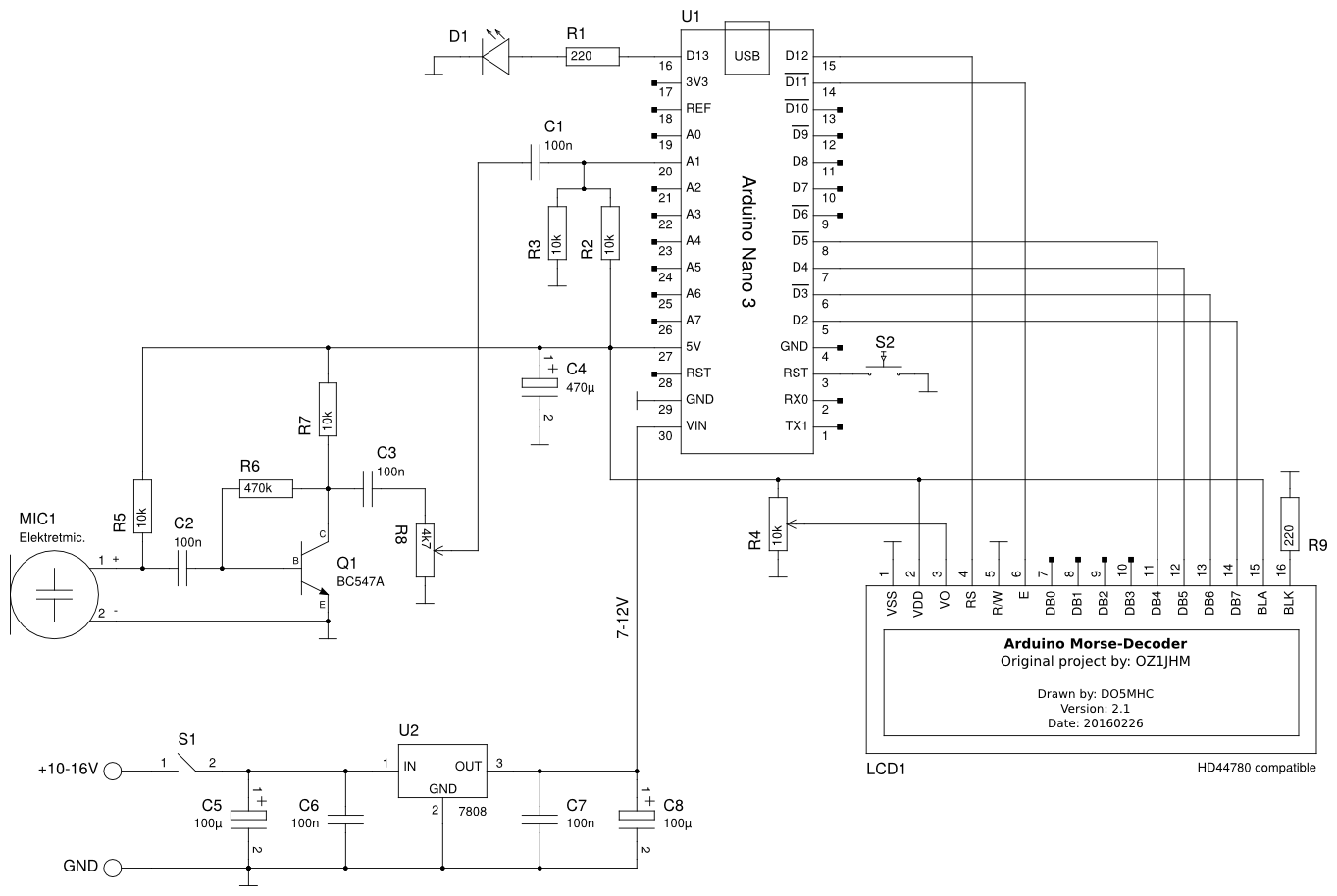 Morsedecoder mit Arduino